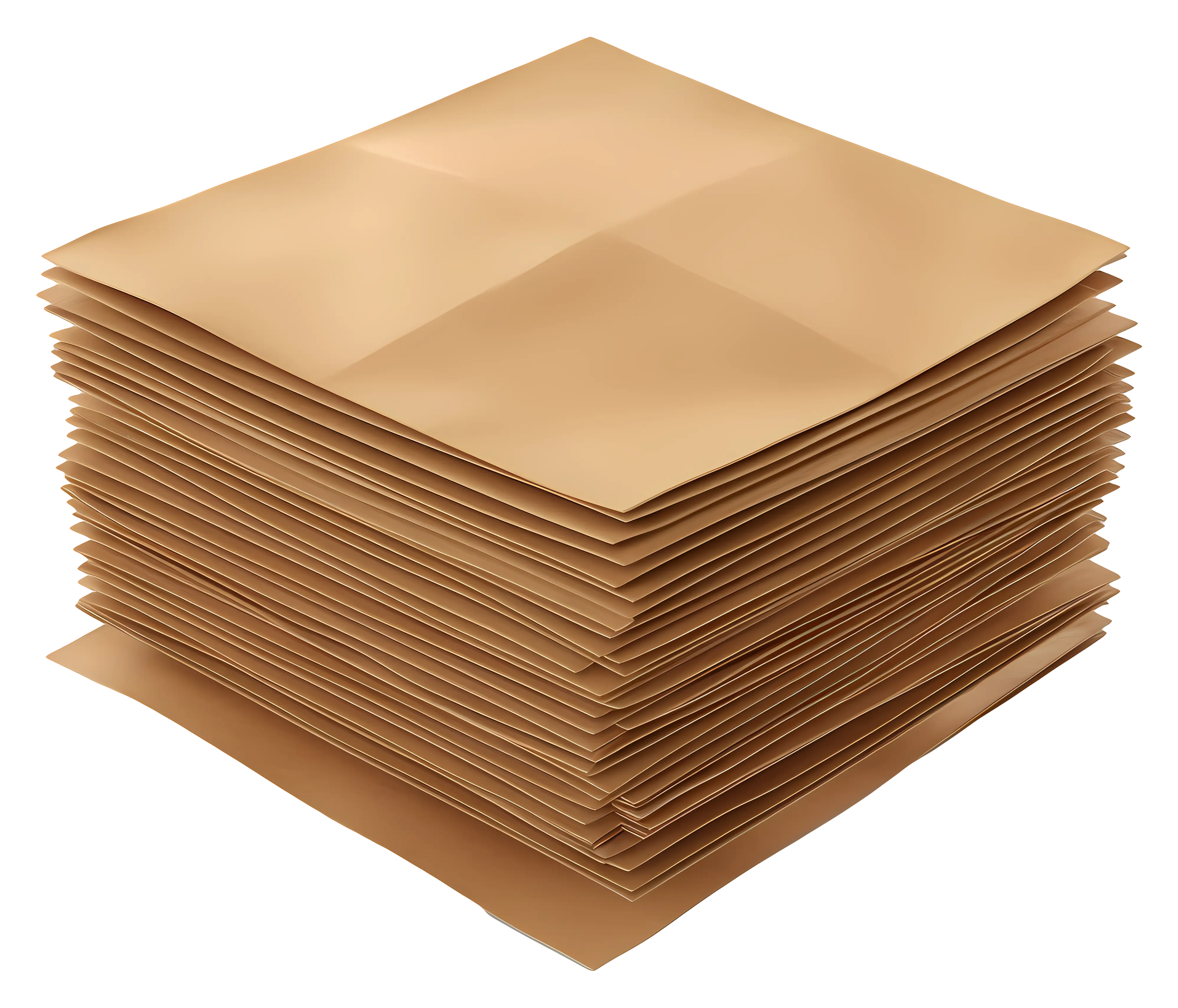 Stack of Brown Paper Sheets