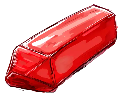Shiny Red Ruby Gemstone