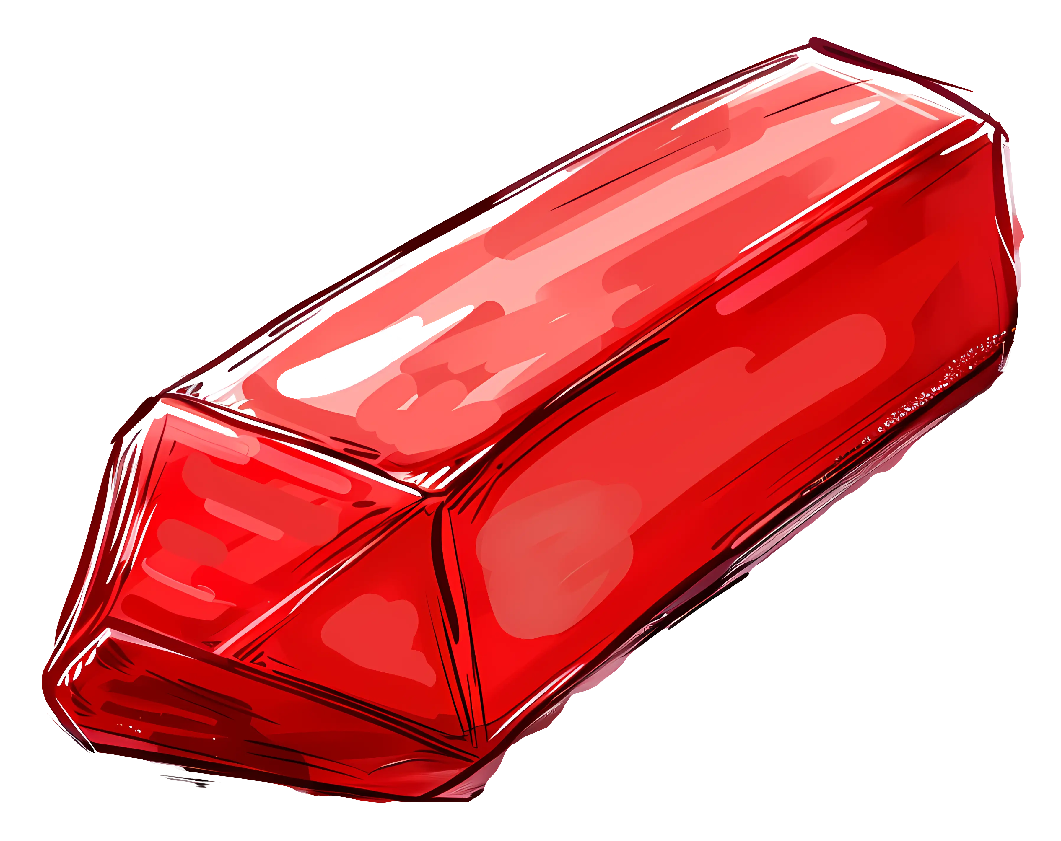 Shiny Red Ruby Gemstone