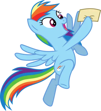 Colorful Cartoon Pony with Rainbow Mane
