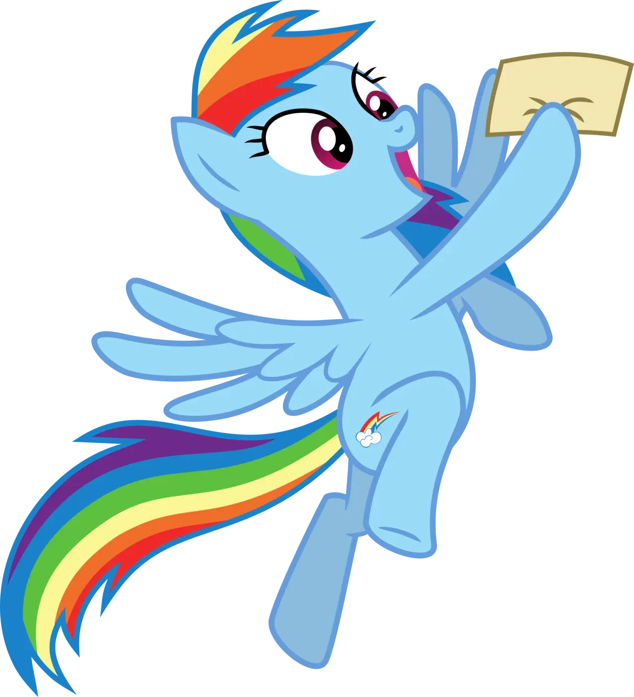 Colorful Cartoon Pony with Rainbow Mane