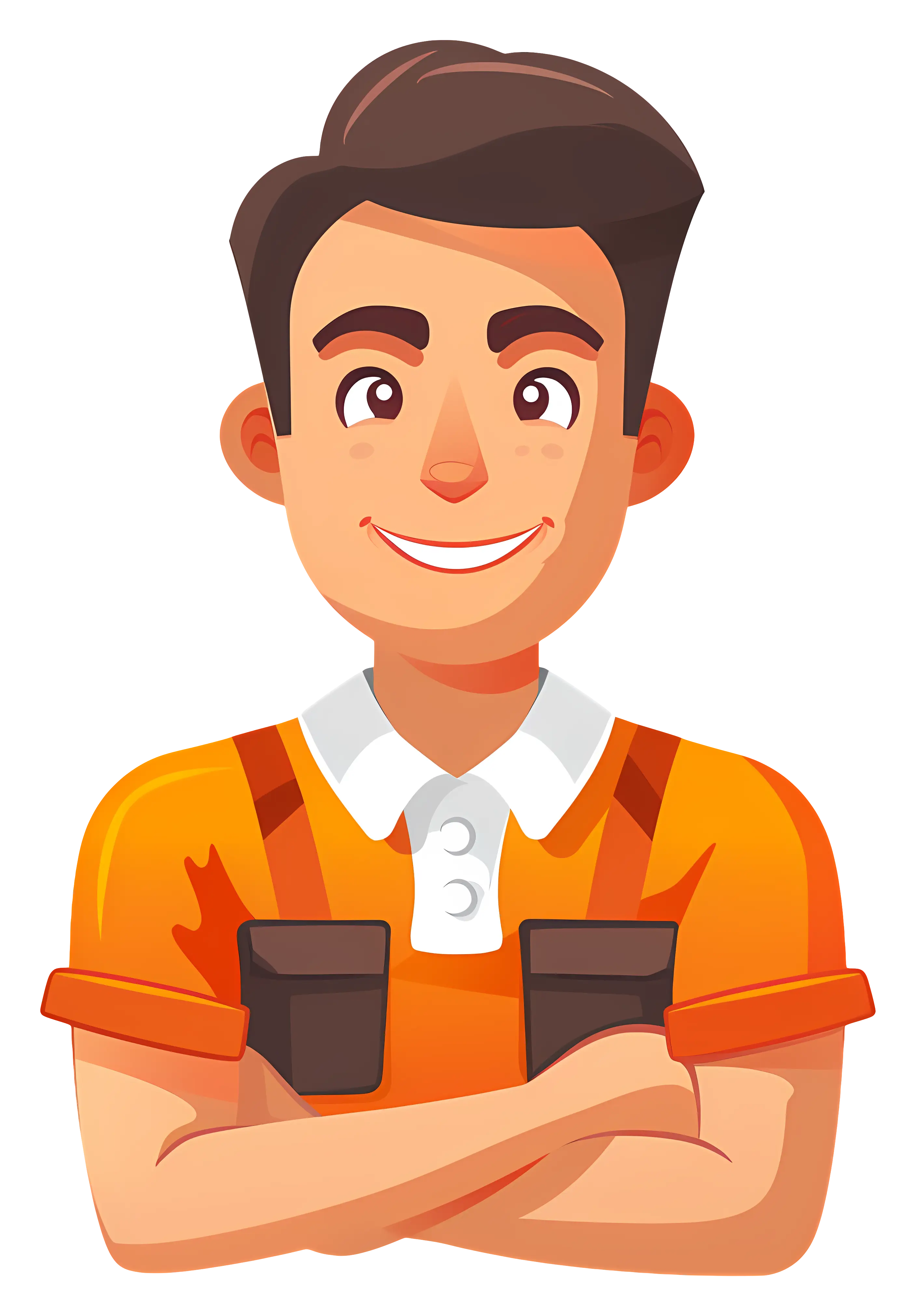 Smiling Man with Arms Crossed