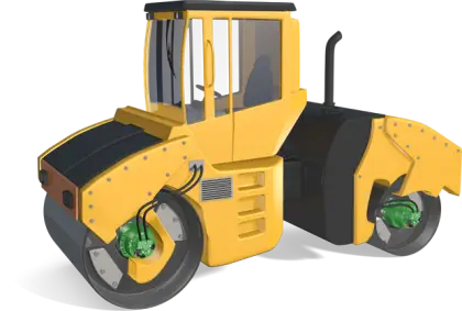 Yellow Road Roller for Construction Projects