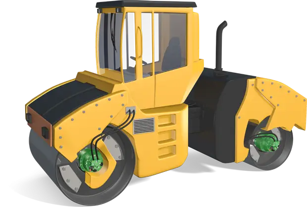 Yellow Road Roller for Construction Projects