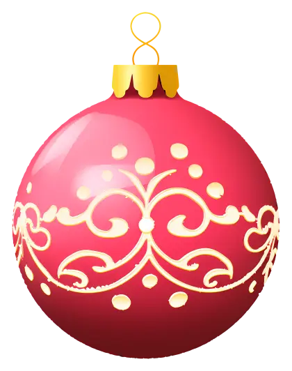 Beautiful Red Christmas Bauble Ornament Design