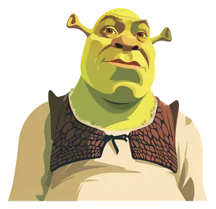 Green Ogre Cartoon Character