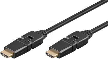 Pair of Black HDMI Cables for Digital Connections