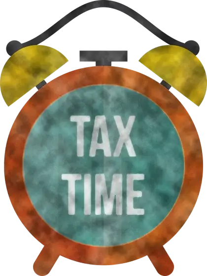 Tax Time Alarm Clock Illustration