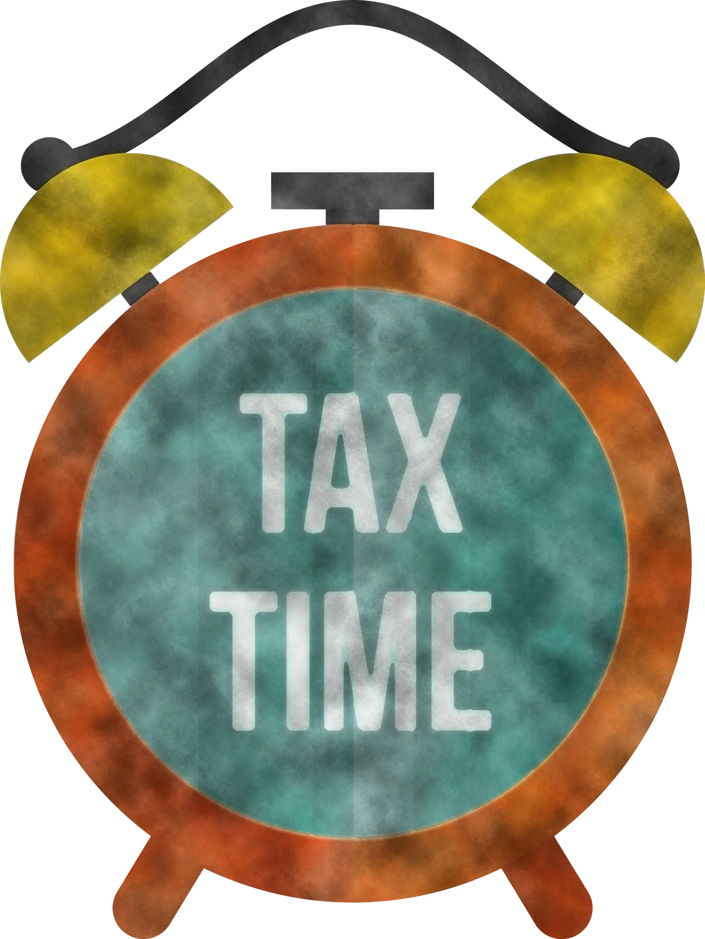 Tax Time Alarm Clock Illustration