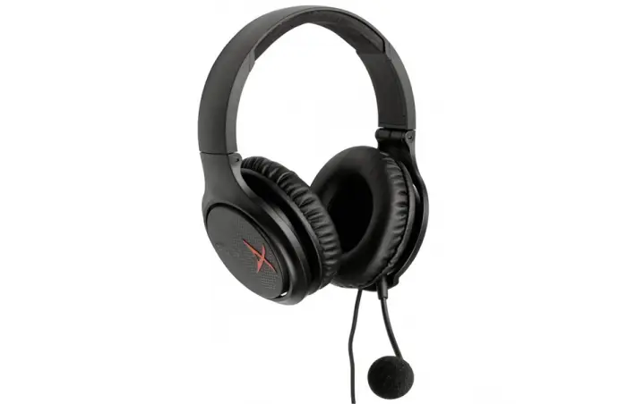 Black Headphones with Attached Microphone