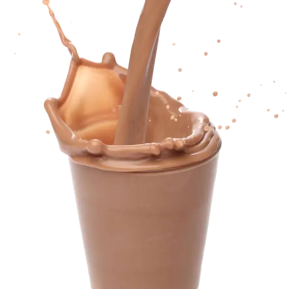 Chocolate Milk Splash in a Glass