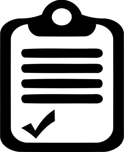 Clipboard with Checklist Icon