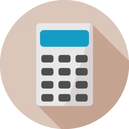 Flat Calculator Icon Illustration