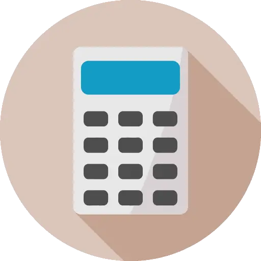 Flat Calculator Icon Illustration