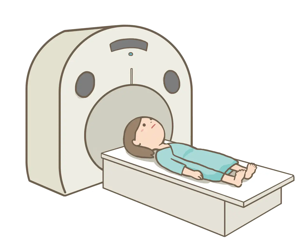 MRI Scanner with Patient Illustration