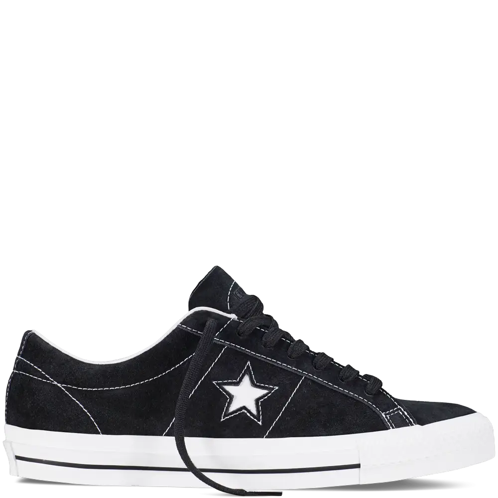 Black Sneakers with Star Symbol Design