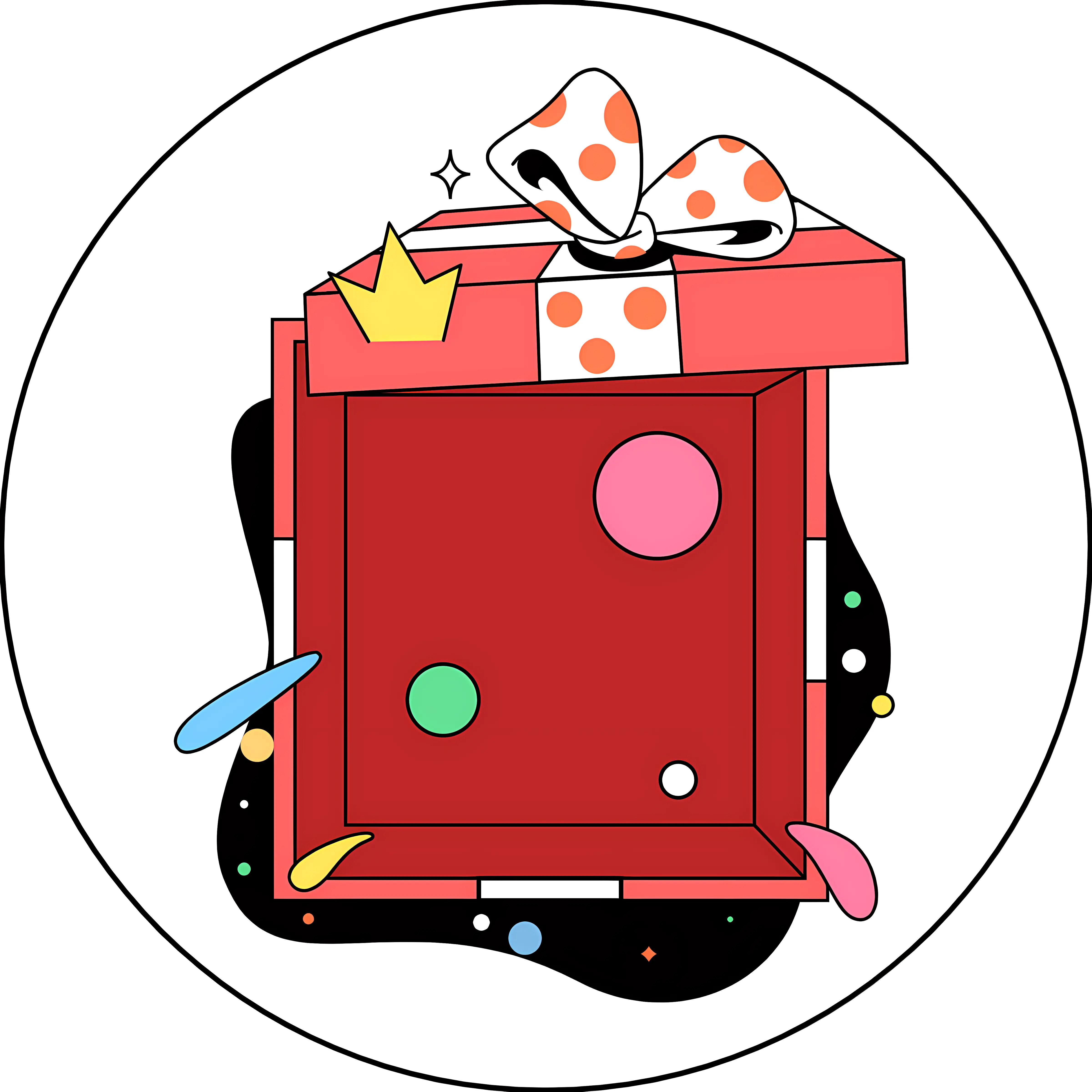 Red Gift Box with Ribbon
