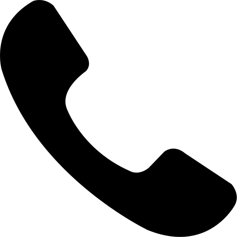 Telephone Icon in Black Silhouette