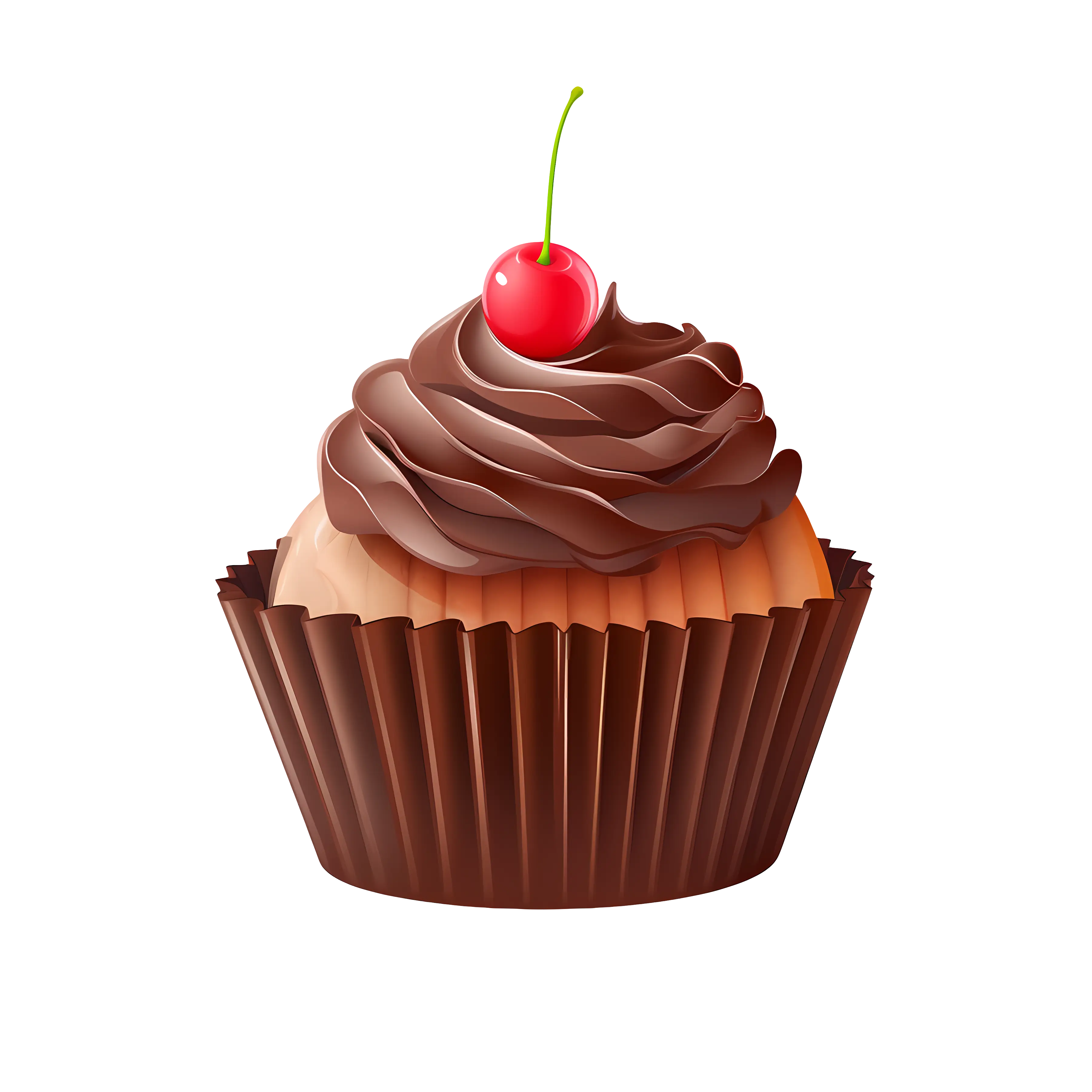 Chocolate Cupcake with Cherry Topping