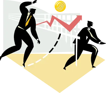 Business Concept with Graph and People