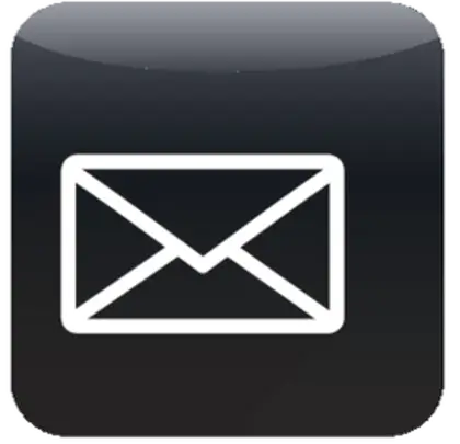 Simple Email Icon in Black and White