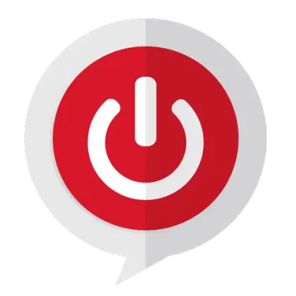 Red Circular Power Button Icon