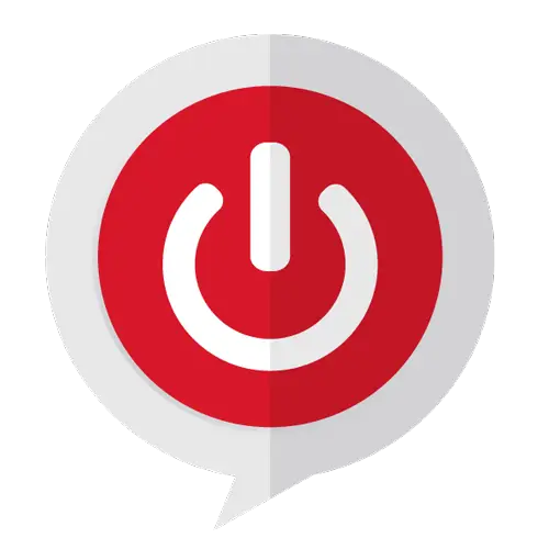 Red Circular Power Button Icon
