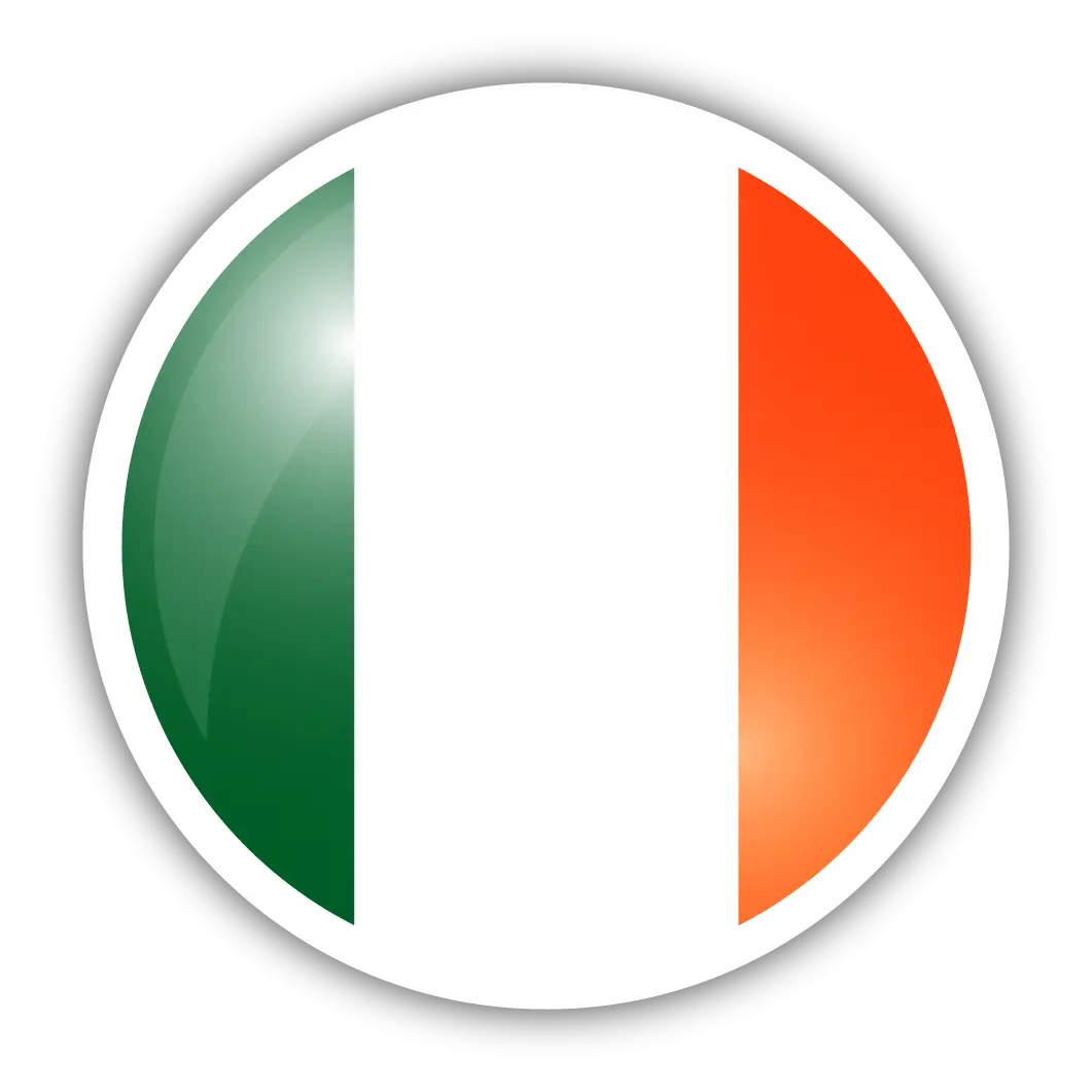Tricolor Flag of Ireland Emblem
