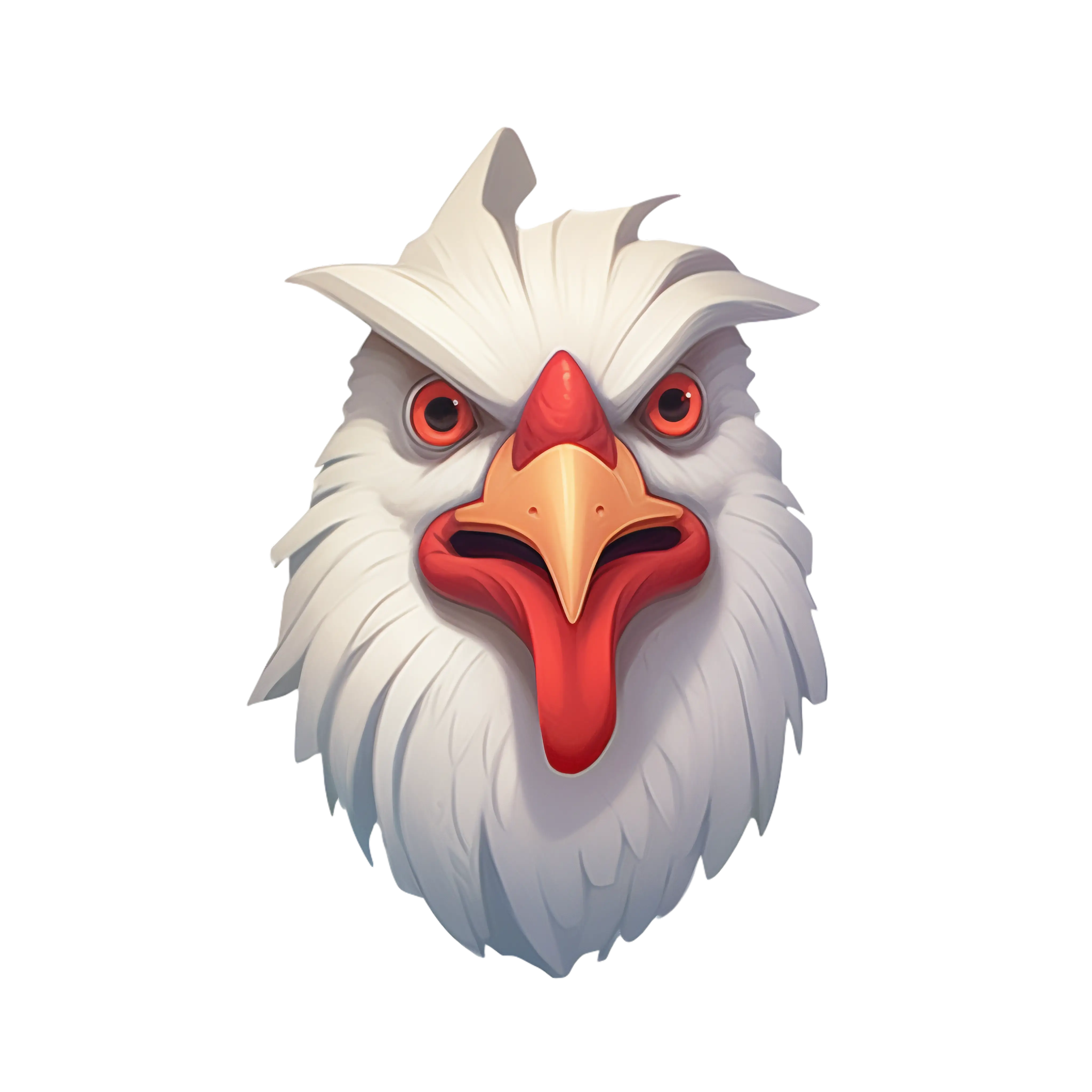 Cartoon Chicken Head Illustration