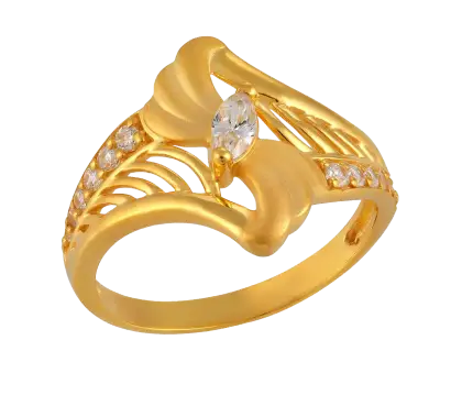 Gold Ring with Gemstone Design