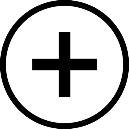 Black Plus Sign in Circle
