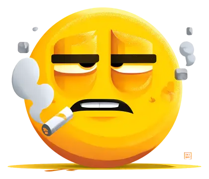 Smoking Emoji with Attitude