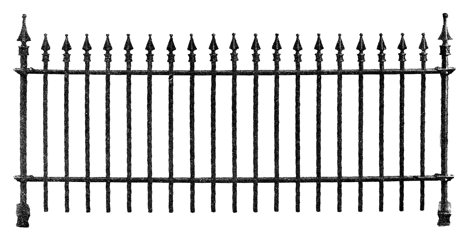 Black Iron Fence with Spikes
