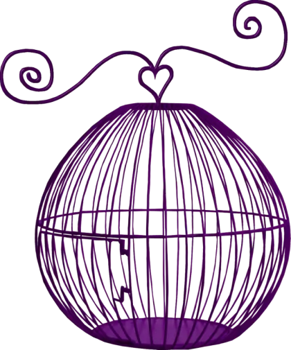 Purple Decorative Birdcage