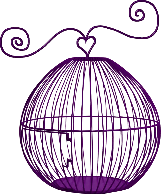 Purple Decorative Birdcage