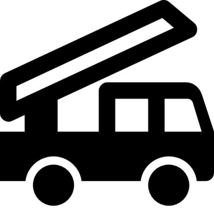 Black Construction Truck Icon