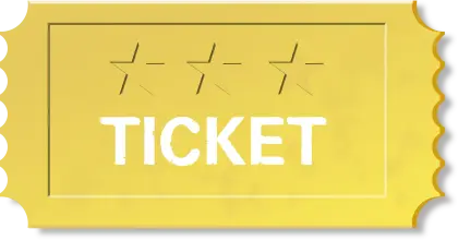 Yellow Ticket with Stars Design