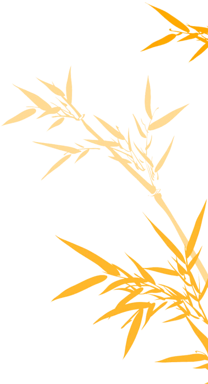 Golden Bamboo Leaves Illustration