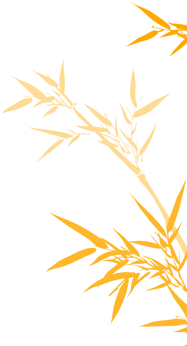 Golden Bamboo Leaves Illustration