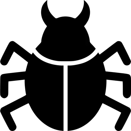 Black Bug Silhouette Illustration
