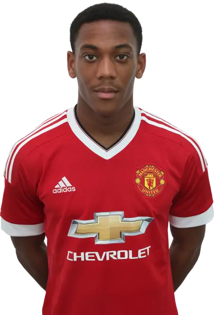 Soccer Player in Manchester United Jersey