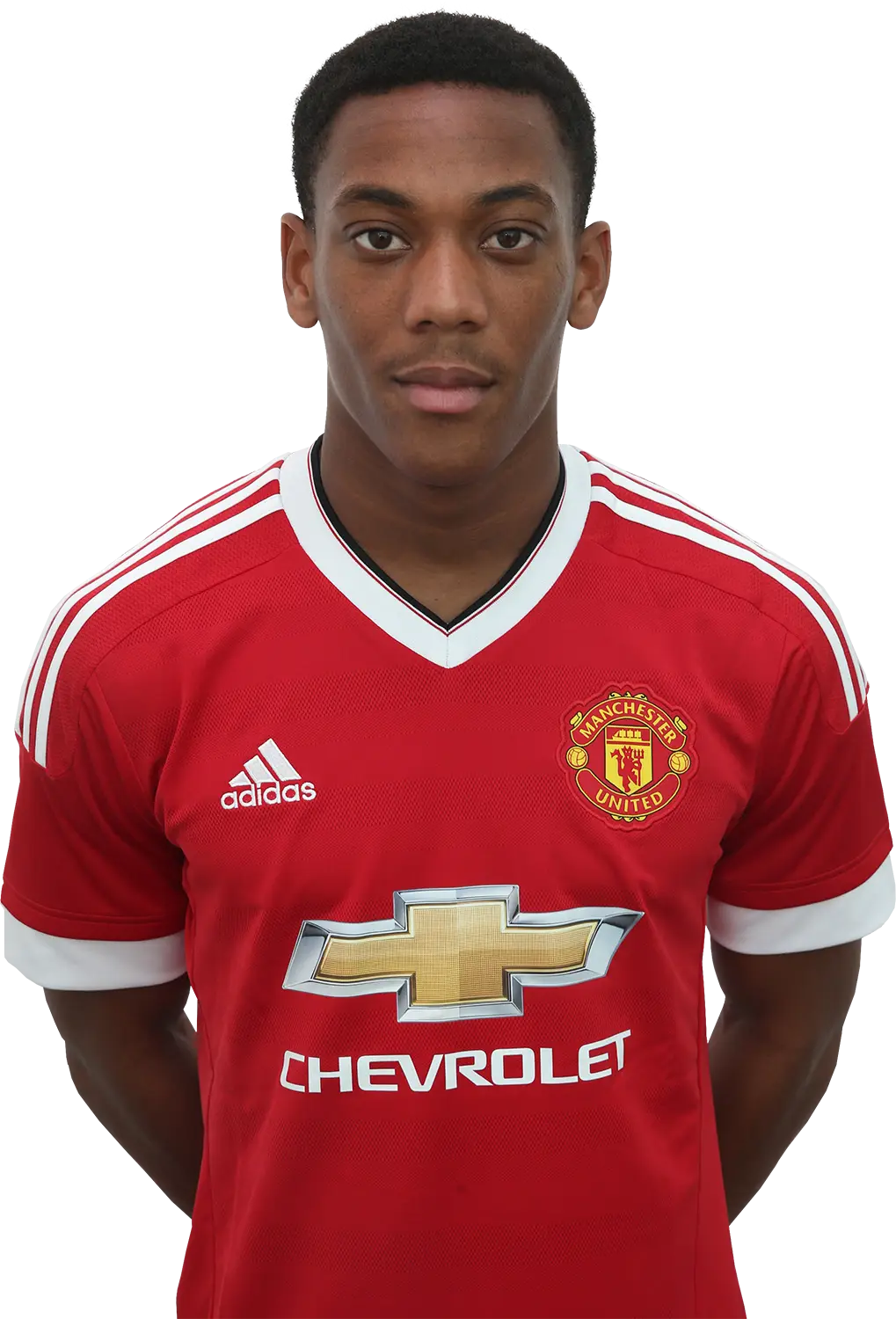 Soccer Player in Manchester United Jersey