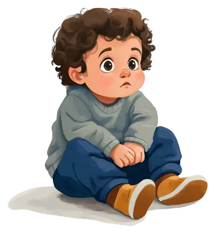 Cartoon Child Sitting