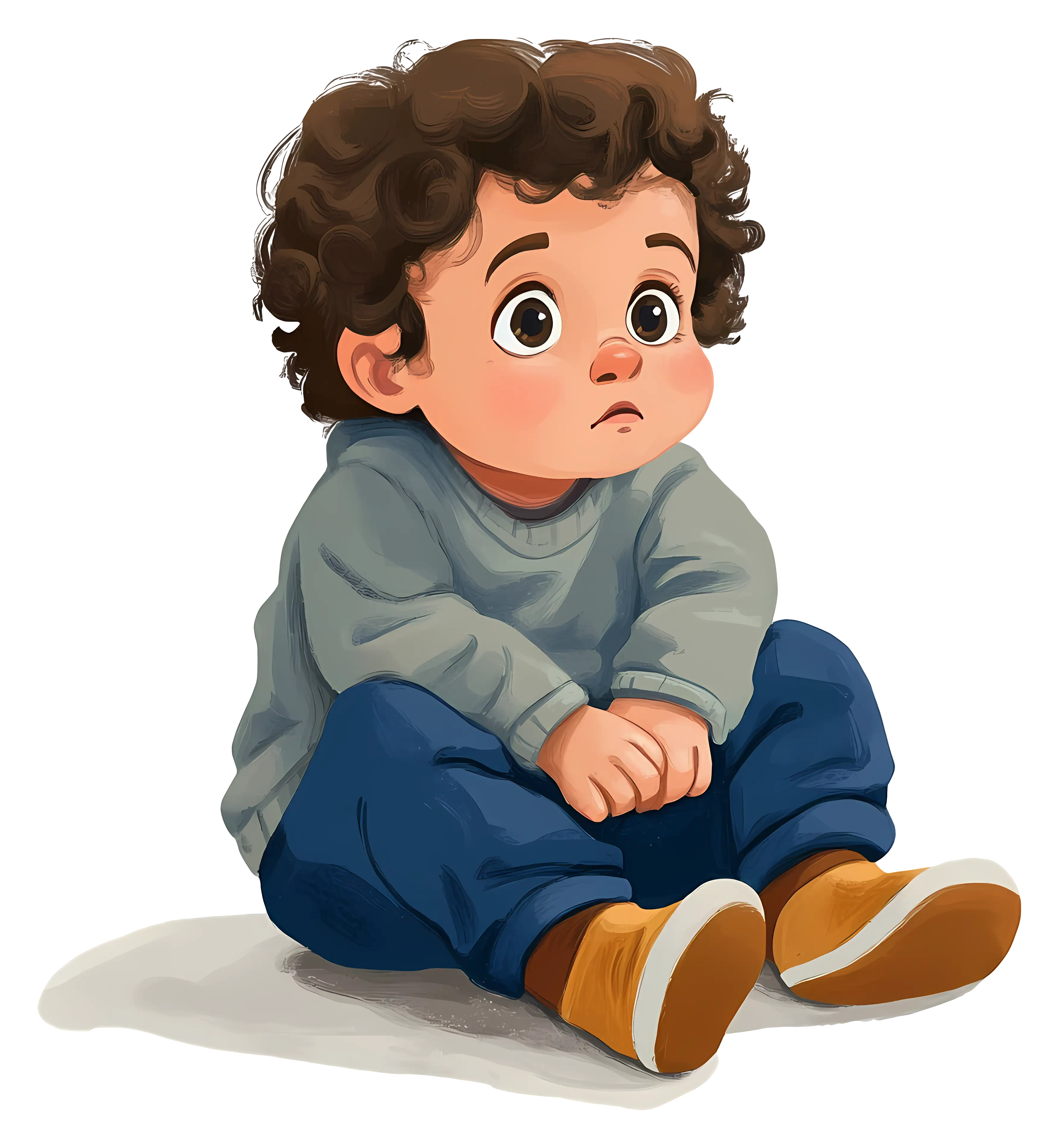 Cartoon Child Sitting