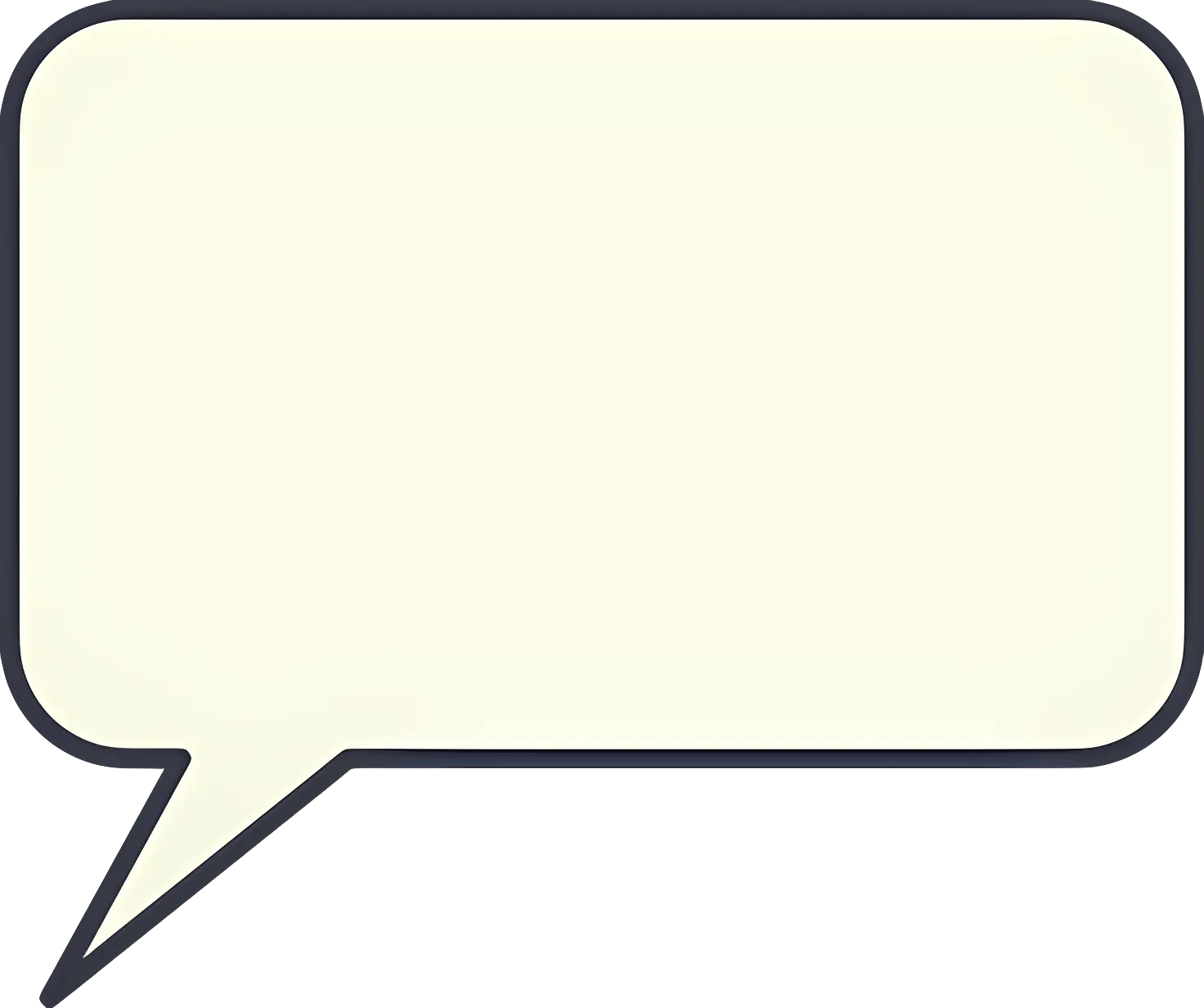 Speech Bubble with Pointed Tail