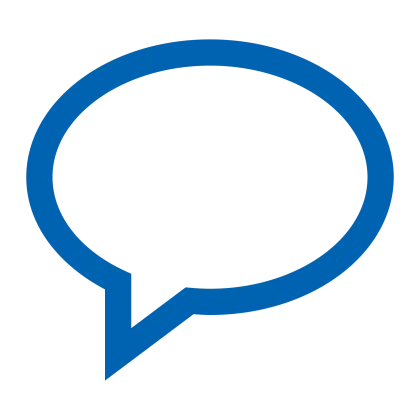 Blue Speech Bubble Icon