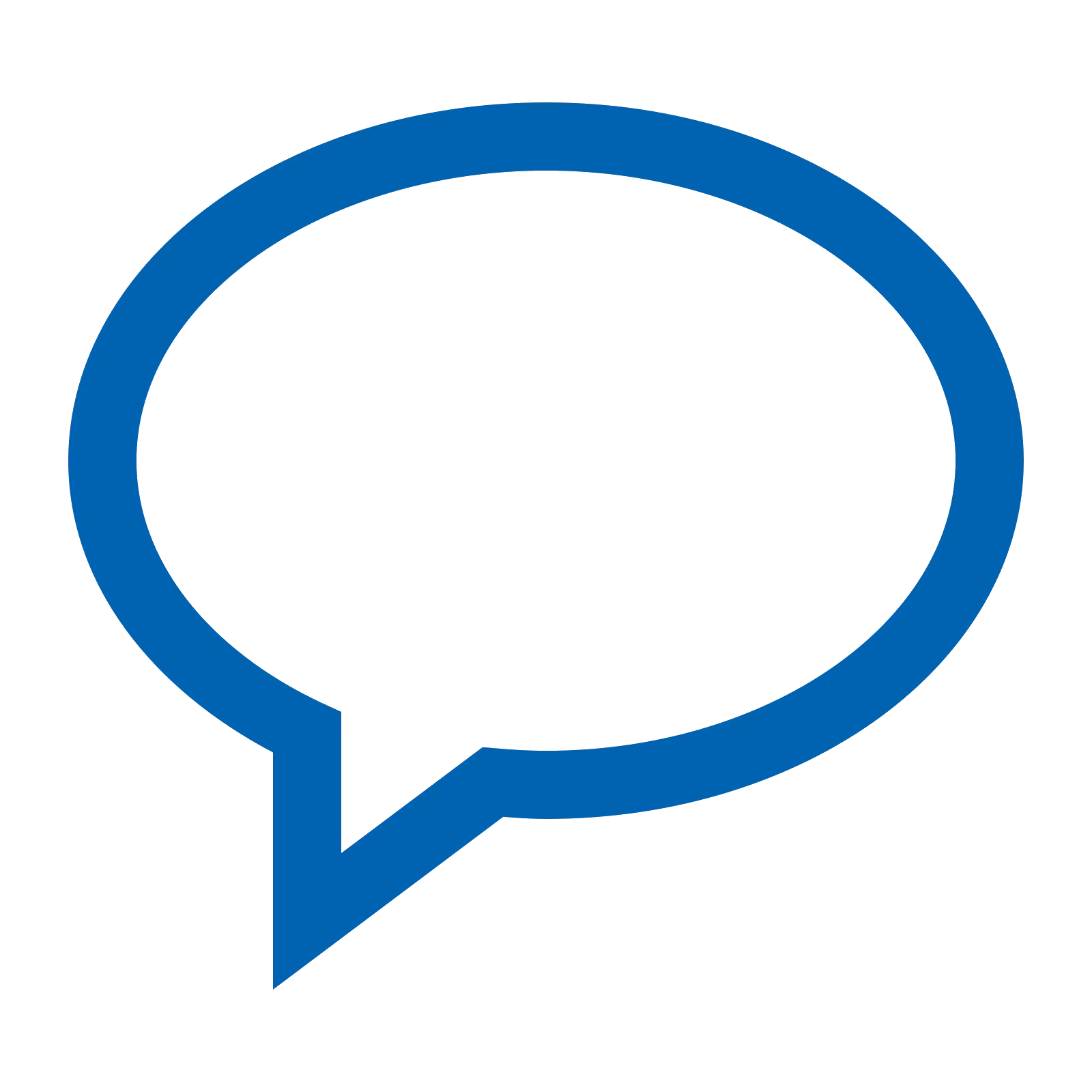 Blue Speech Bubble Icon