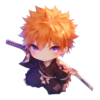 Chibi Samurai with Sword