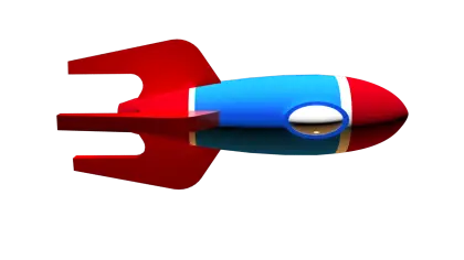 Colorful Rocket Design for Space Themes