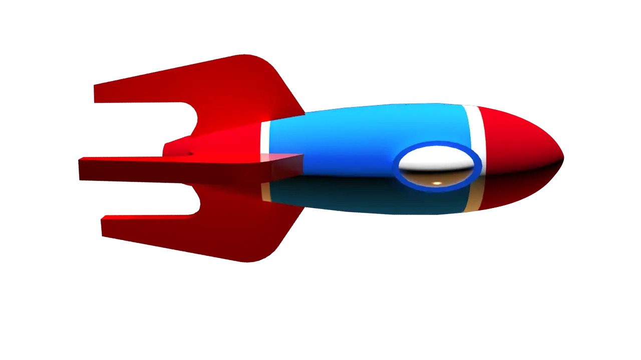 Colorful Rocket Design for Space Themes